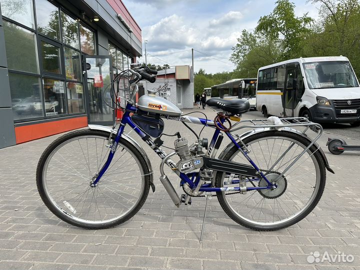 Велосипед с бензиновым мотором