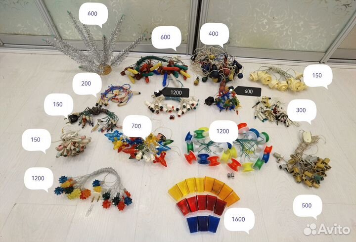 Елочная гирлянда СССР и Звезды электрические СССР