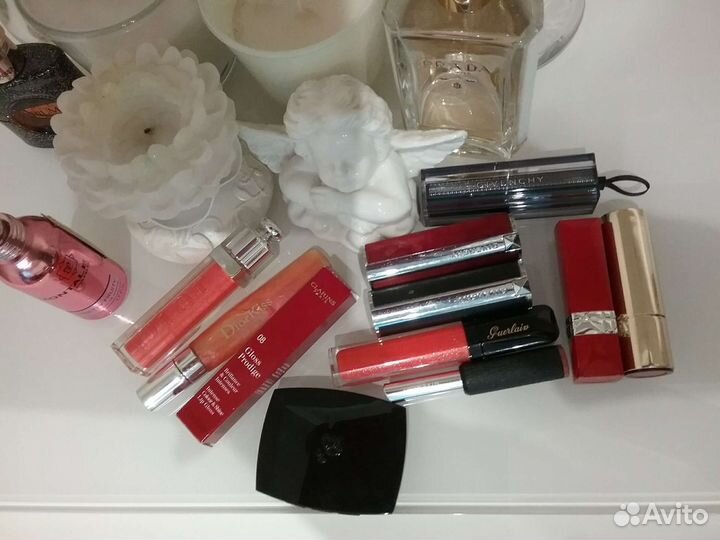 Помады /блески /тени dior, givenchy, clarins