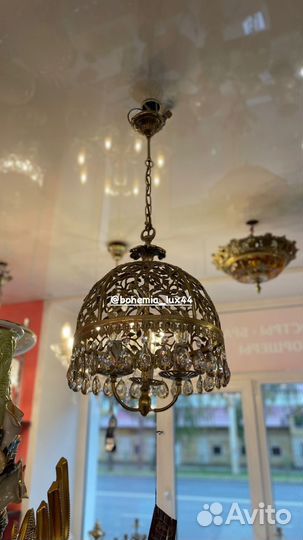 Люстра бронза хрусталь