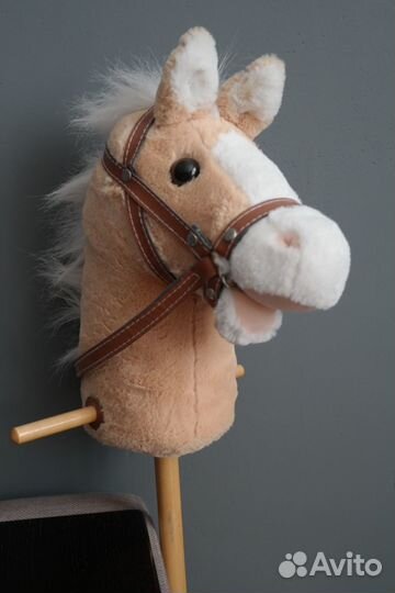 Лошадка скакун на палке со звуком