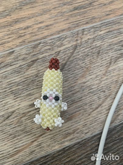Амигуруми, кот банан из бисера