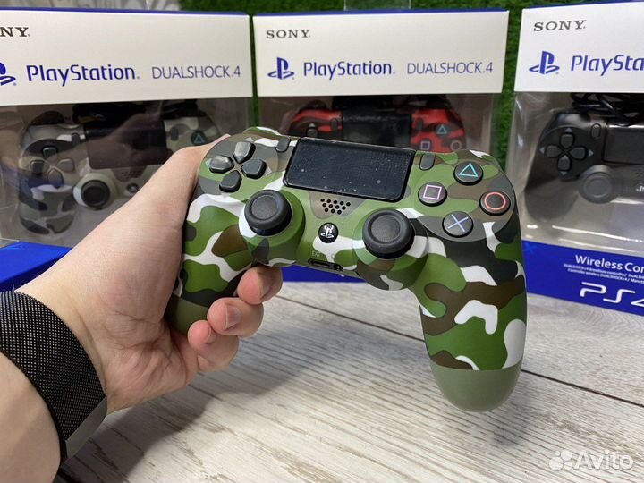 Джойстик PS4 Зелёный камуфляж