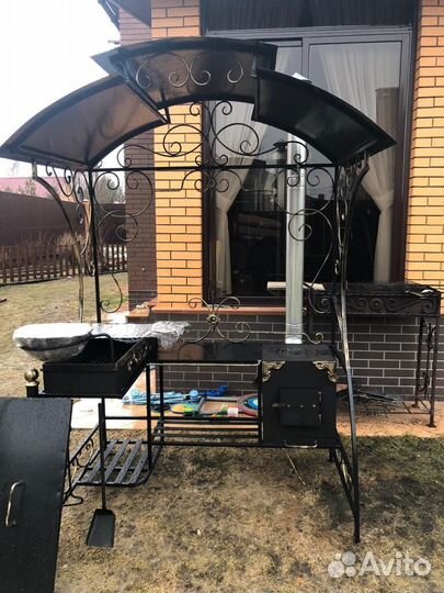 Мангал с печкой для дачи