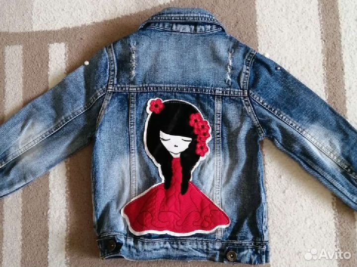 Джинсовая куртка для девочки 116