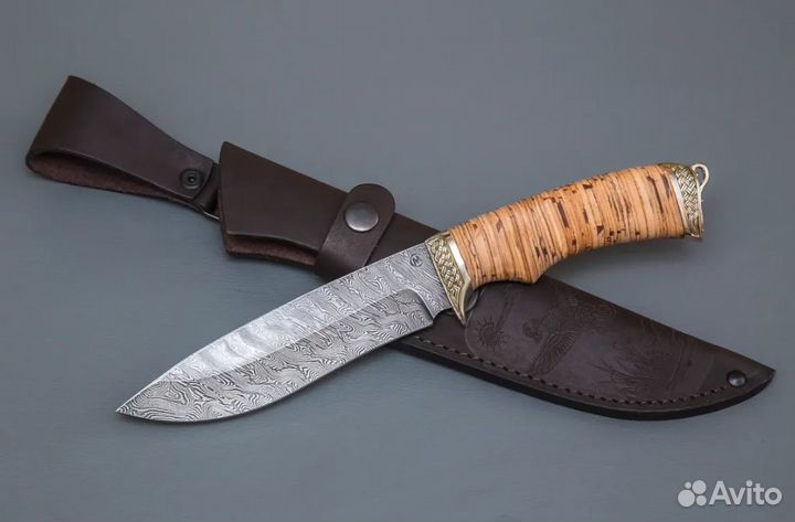 Нож Семин Близнец Дамасская сталь