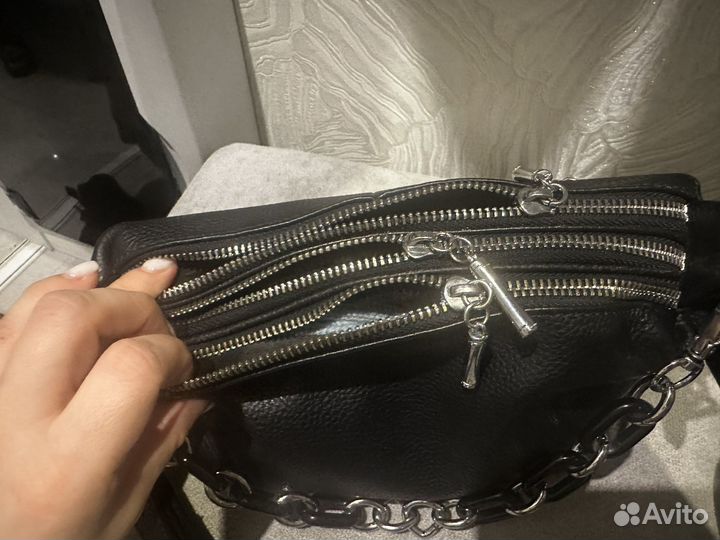 Сумка женская натуральная кожа через плечо