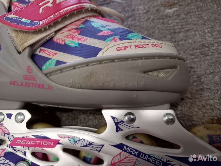 Роликовые коньки детские раздвижные размер 26-31