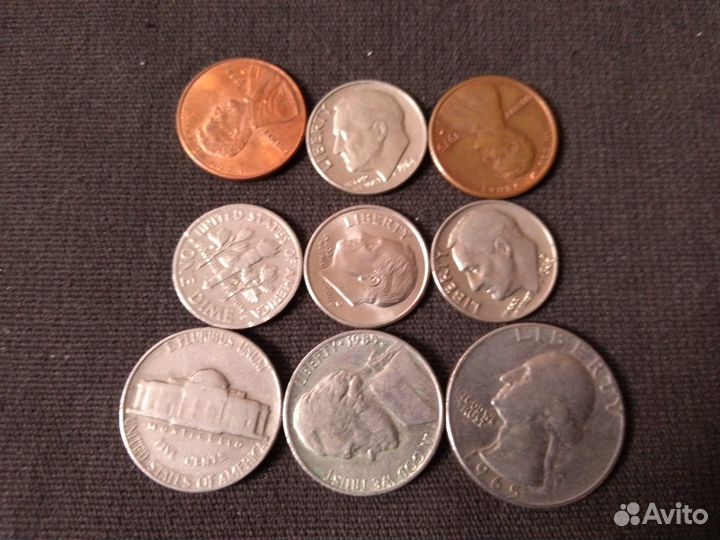 9 монет США 1964-2003