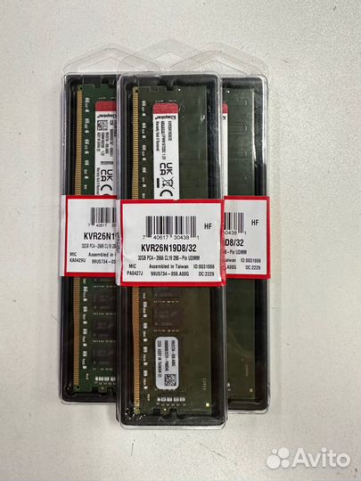 Новая DDR4 32 gb Kingston KVR26N19D8/32 2666 mhz