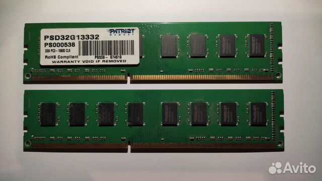 Patriot Memory DDR3 2 гб