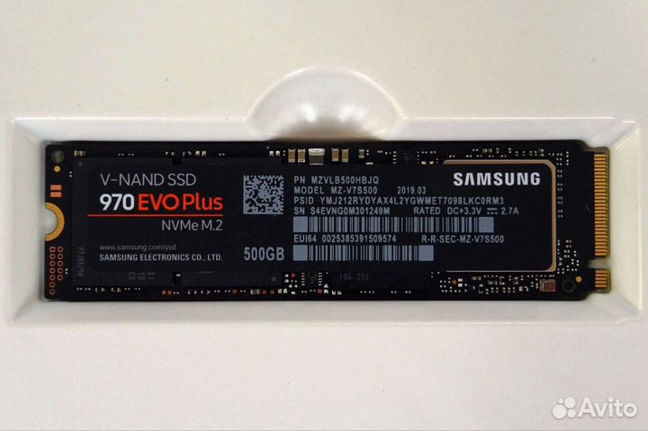 SSD M.2 Накопитель Samsung 970 EVO Plus 500GB