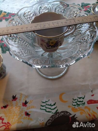 Ваза для фруктов на ножке ссср, винтаж