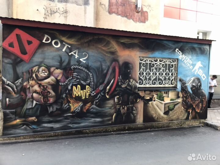 Граффити оформления.Художественная роспись стен