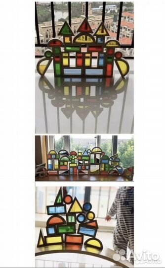 Монтессори конструктор деревянный сенсорные блоки