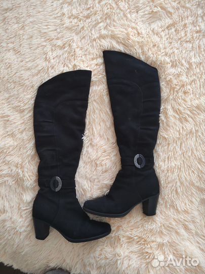 Сапоги зимние замшевые натур. на натур.меху 37