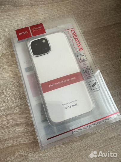 Защитный чехол для iPhone 13 mini прозрачный новый