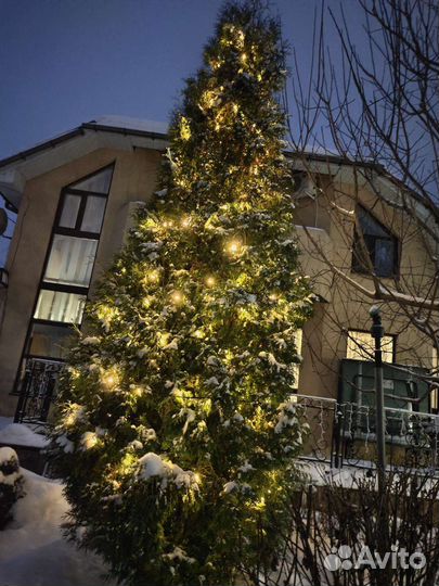 Украшение дома гирляндой, неоном, Бахрома под ключ