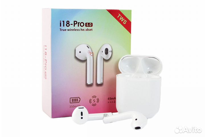 Беспроводные наушники TWS i18 bluetooth