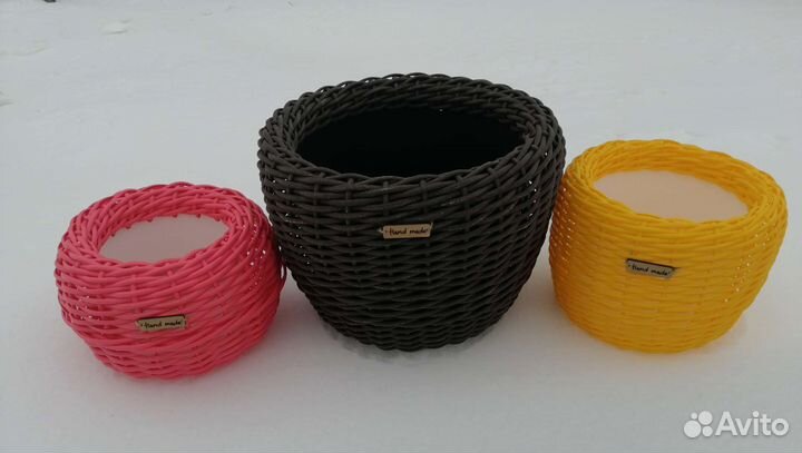 Кашпо из ротанга