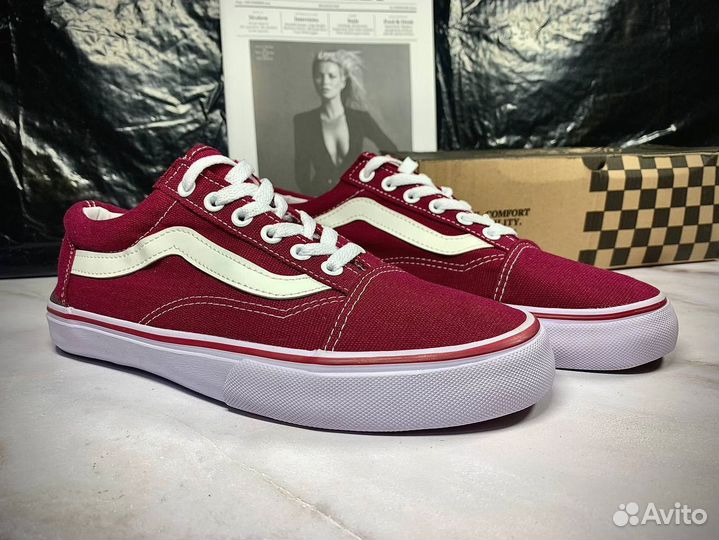 Кеды мужские vans красные