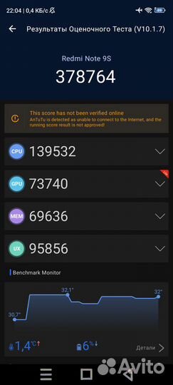 Xiaomi Redmi Note 9S, 4/64 ГБ