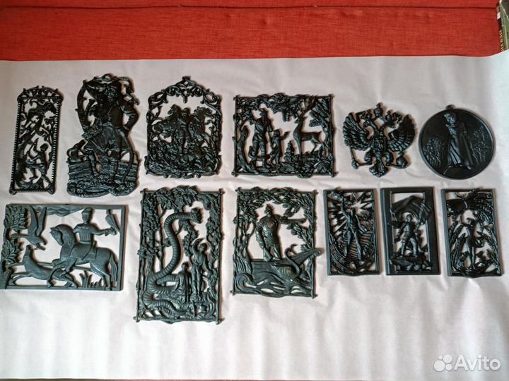 Коллекция Плакеток Настенное Панно Касли Чугун 12ш