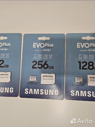 Карта памяти Samsung EVO Plus microsdxc 64-512Gb