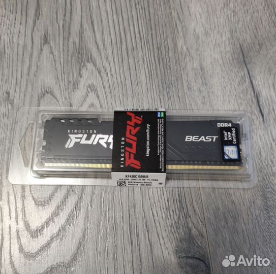 Озу Kingston Fury Beast 8Gb 3200MHz (Новая)