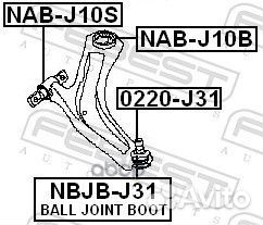 Сайлентблок передний переднего рычага nabj10S F