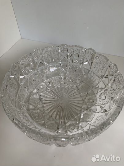 Ваза-салатник хрустальная