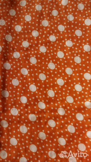 Ткань отрез фланель горошек