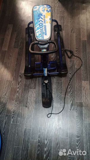 Снегокат зимний для детей двухместный детский