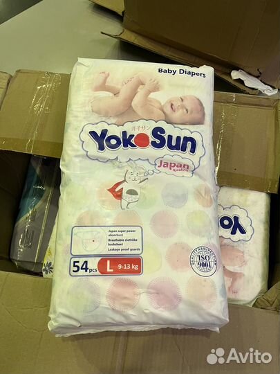 Подгузники детские YokoSun, Размер 4 / L