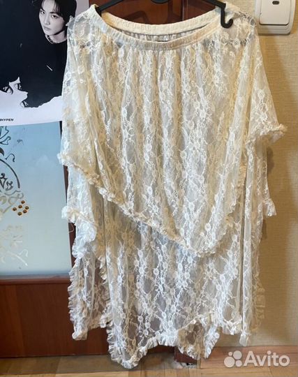 Юбка кружевная y2k