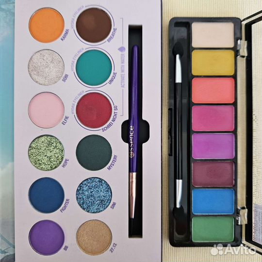Набор косметики для цветного макияжа