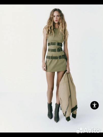 Платье Zara с ремнями