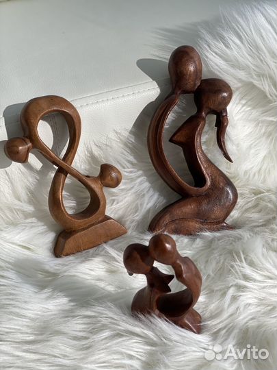 Декор для дома влюбленные статуэтки дерево Бали