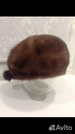 Норковый берет женский, р. 56-58
