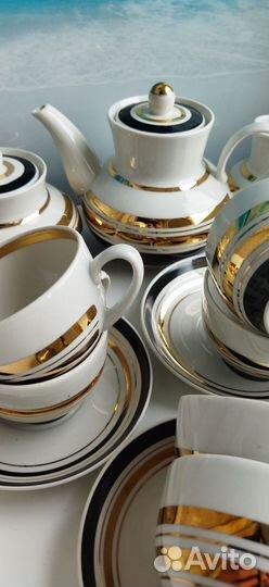 Чайный сервиз СССР Дороги, кофейный Вербилки