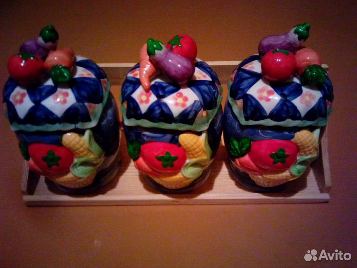 Керамические баночки для сыпучих продуктов