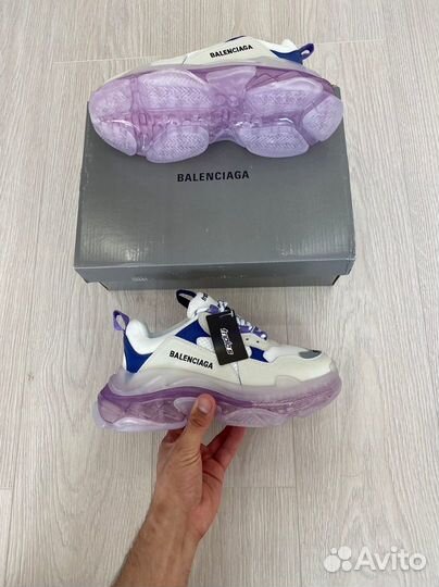 Balenciaga Triple-S Clear Sole White Purple