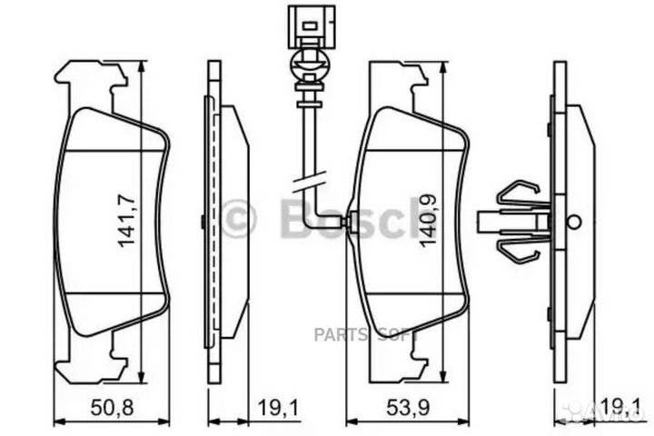 Bosch 0986494309 Колодки тормозные дисковые зад