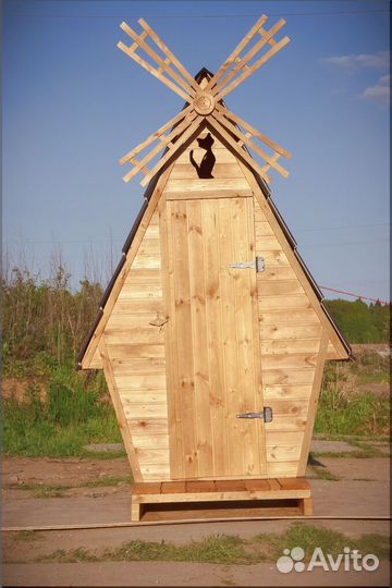 Дачный туалет деревянный PRO879