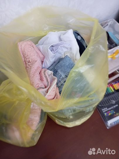 Вещи для девочки пакетом 122-140