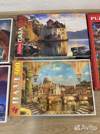 Пазлы на 500, 1000 и 1500 деталей