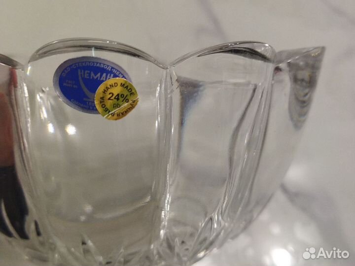 Салатник хрустальный ручной работы