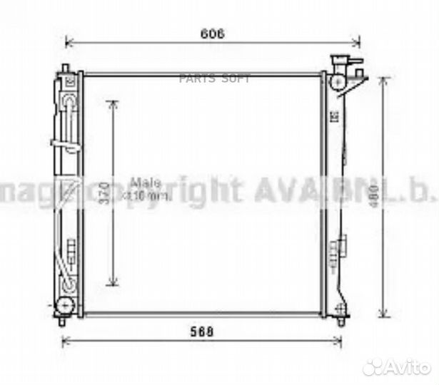AVA HY2282 Радиатор системы охлаждения hyundai: IX
