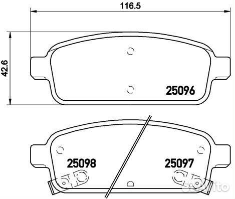 Колодки тормозные задние Brembo, P59080