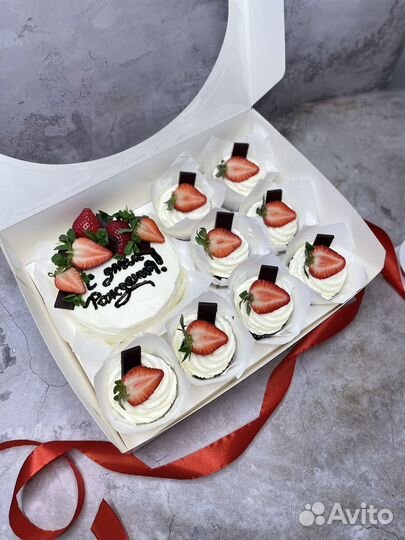 Бенто-торт, капкейки, зефир, торт на заказ